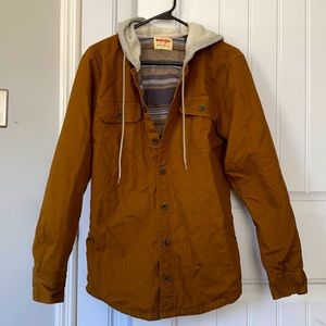 Wrangler Lined Work Shirt. Tan. Size Small.